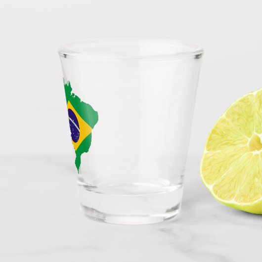 Braziliaanse vlag Saúde Cheers Shot Glas (Rechts)