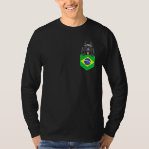 Braziliaanse vlag Schipperke Dog in zakje T-shirt
