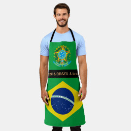 Braziliaanse vlag Schort, Brazilië Chefs keuken Schort
