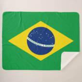 Braziliaanse vlag Sherpa Blanket Deken (Voorkant (horizontaal))