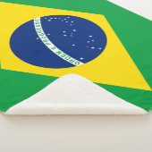 Braziliaanse vlag Sherpa Blanket Sherpa Deken (3/4)