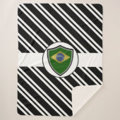 Braziliaanse vlag sherpa deken (Voorkant)