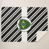 Braziliaanse vlag sherpa deken (Voorkant (horizontaal))