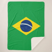 Braziliaanse vlag sherpa deken (Voorkant)