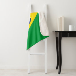 Braziliaanse vlag sherpa deken