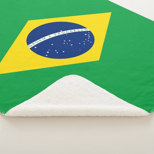 Braziliaanse vlag sherpa deken (3/4)