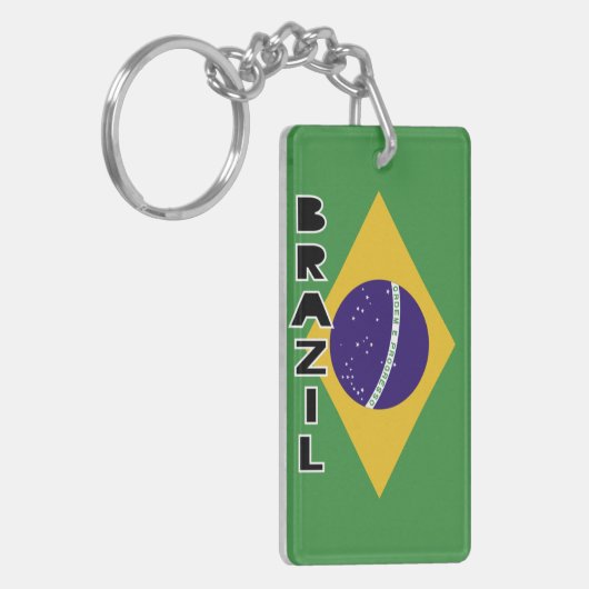 Braziliaanse vlag sleutelhanger (Voorkant Links)