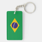 Braziliaanse vlag sleutelhanger (achterkant)