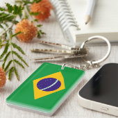 Braziliaanse vlag sleutelhanger (Voorkant Rechts)
