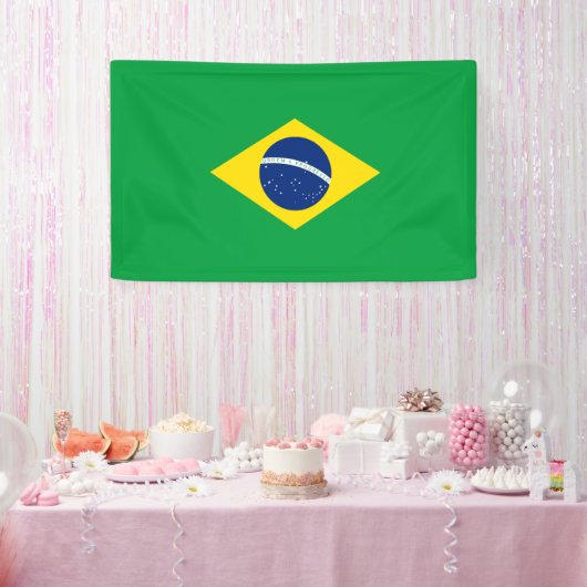 Braziliaanse vlag spandoek (Feest)