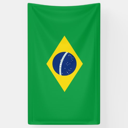 Braziliaanse vlag spandoek (Verticaal)