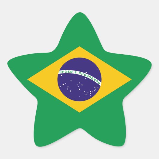 Braziliaanse vlag ster sticker (Voorkant)