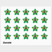 Braziliaanse vlag ster sticker (Vel)