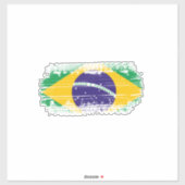 Braziliaanse vlag sticker (Vel)