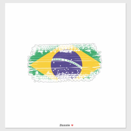 Braziliaanse vlag sticker (Vel)