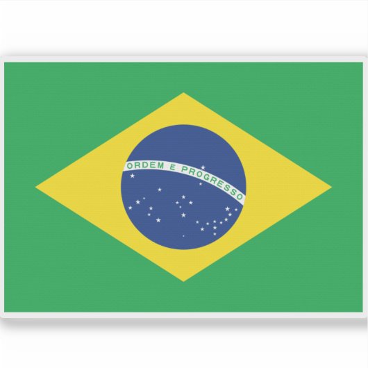 Braziliaanse vlag sticker (Voorkant)