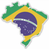 Braziliaanse vlag sticker (Voorkant)