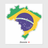 Braziliaanse vlag sticker (Vel)