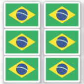 Braziliaanse vlag sticker (Voorkant)