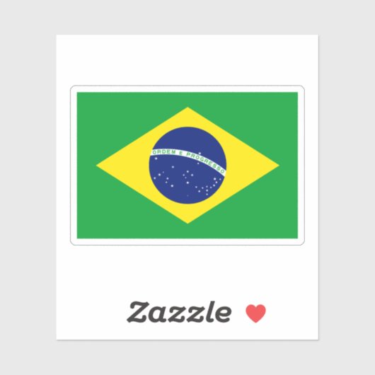 Braziliaanse vlag sticker (Vel)