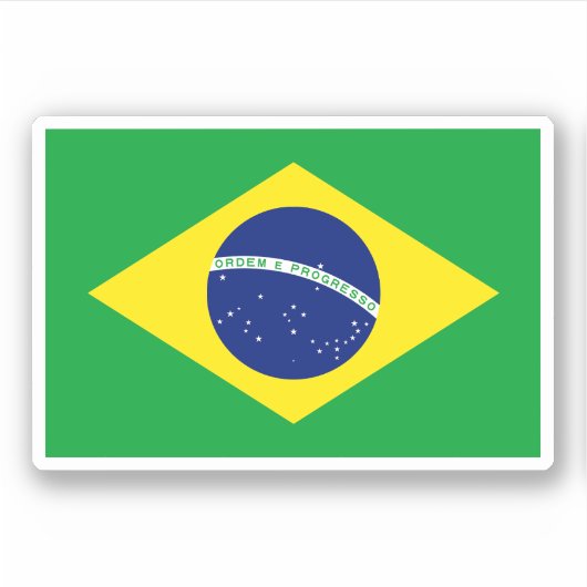 Braziliaanse vlag sticker (Voorkant)