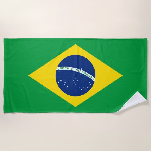 Braziliaanse vlag strandlaken (Voorkant)