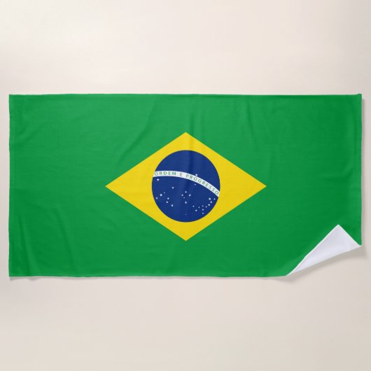Braziliaanse vlag strandlaken (Voorkant)