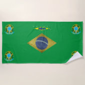 Braziliaanse vlag strandlaken (Voorkant)