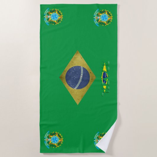 Braziliaanse vlag strandlaken (Voorkant)