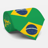Braziliaanse vlag stropdas (Opgerold)