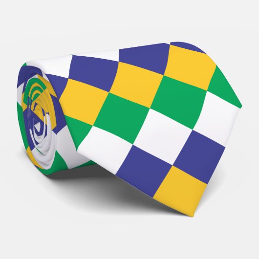 Braziliaanse vlag stropdas (Opgerold)