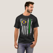 Braziliaanse vlag T Pride Brazilië VS T-shirt G (Voorkant volledig)