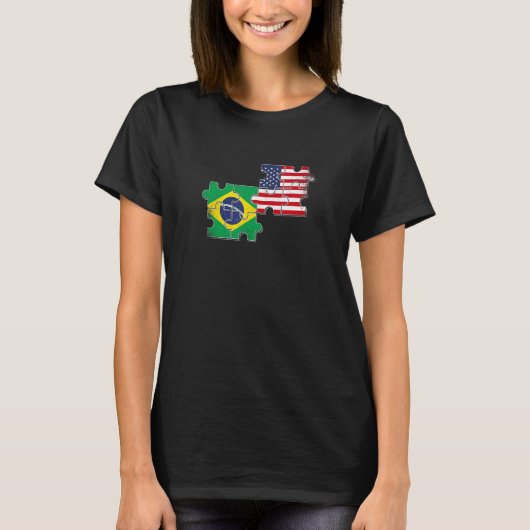 Braziliaanse vlag t-shirt (Voorkant)