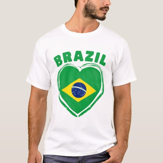 Braziliaanse vlag t-shirt (Voorkant)