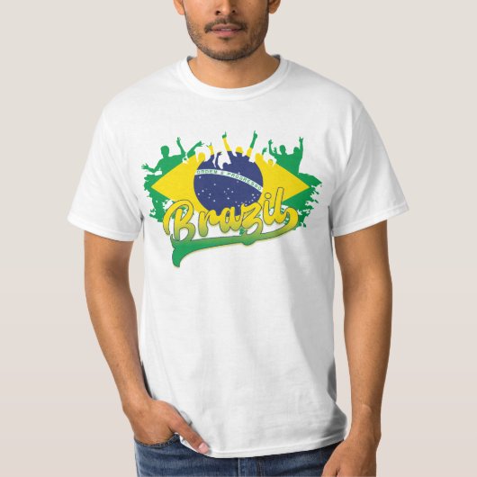 Braziliaanse vlag t-shirt (Voorkant)