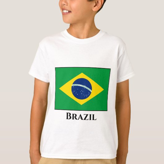 Braziliaanse vlag t-shirt (Voorkant)