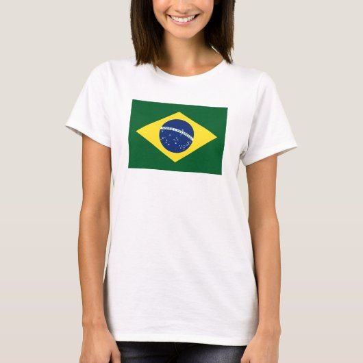Braziliaanse vlag t-shirt (Voorkant)