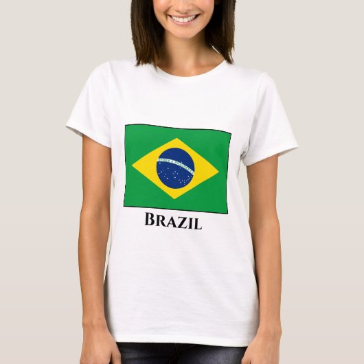 Braziliaanse vlag t-shirt (Voorkant)