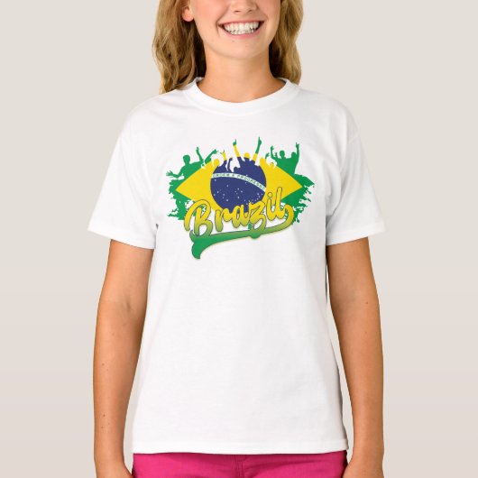 Braziliaanse vlag T-Shirt (Voorkant)