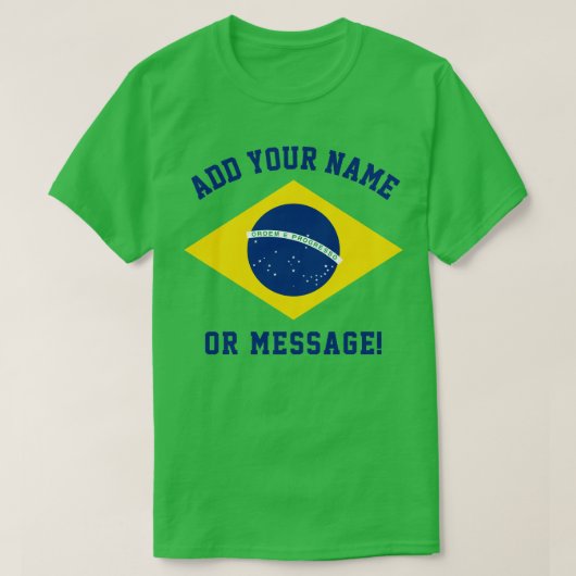 Braziliaanse vlag t-shirt (Design voorkant)