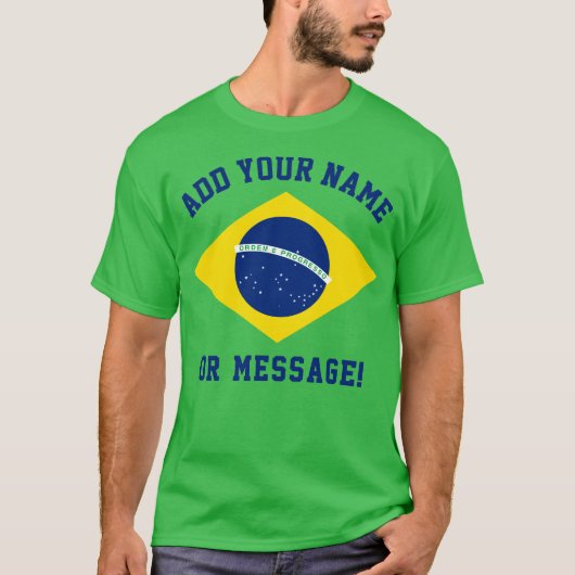 Braziliaanse vlag t-shirt (Voorkant)