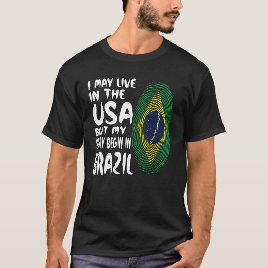 Braziliaanse vlag t-shirt (Voorkant)