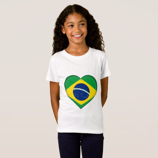Braziliaanse vlag t-shirt (Voorkant volledig)