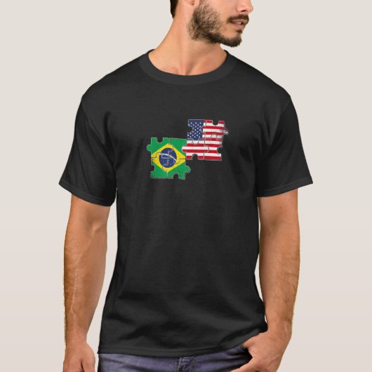 Braziliaanse vlag t-shirt (Voorkant)