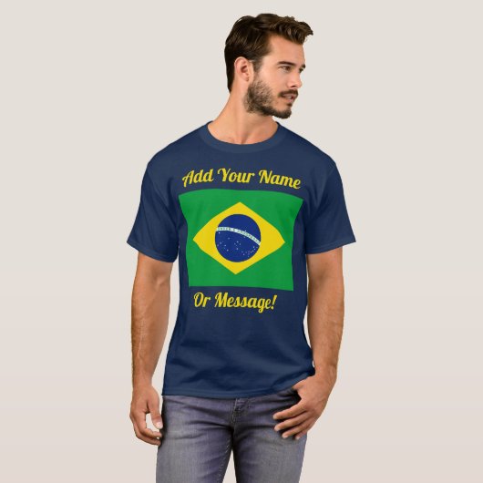 Braziliaanse vlag T-Shirt (Voorkant volledig)
