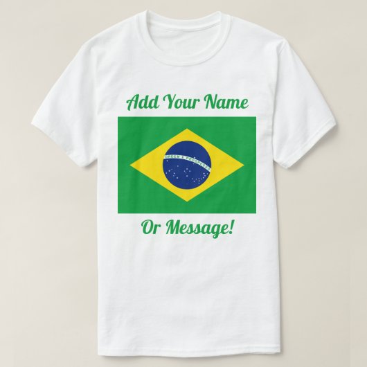 Braziliaanse vlag t-shirt (Design voorkant)