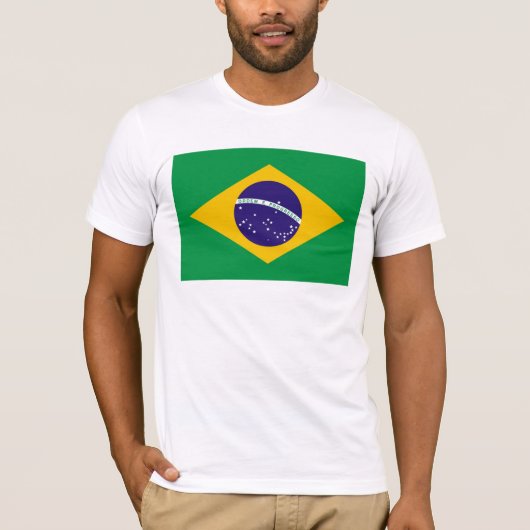 Braziliaanse vlag t-shirt (Voorkant)