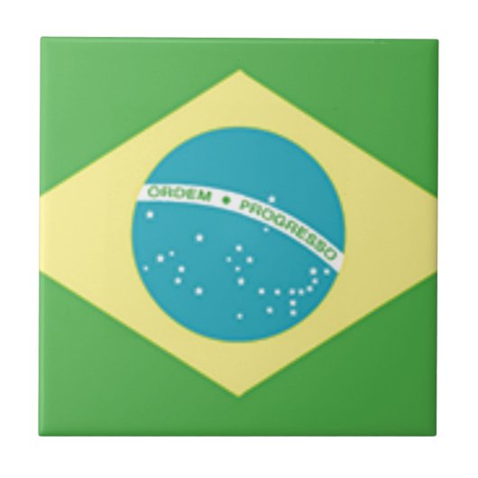 Braziliaanse vlag tegeltje (Voorkant)
