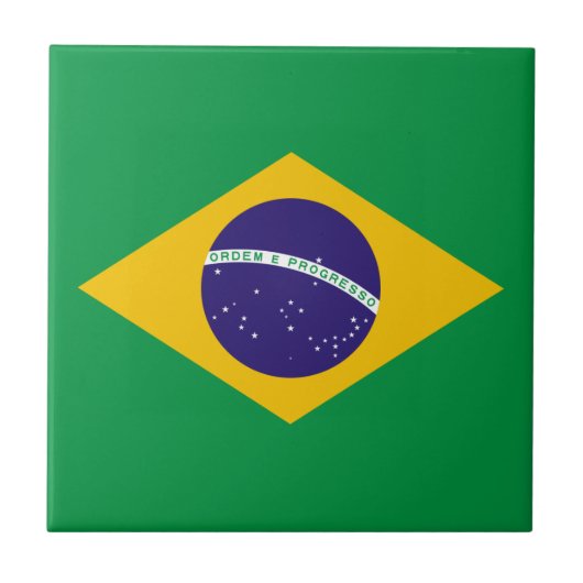 Braziliaanse vlag tegeltje (Voorkant)