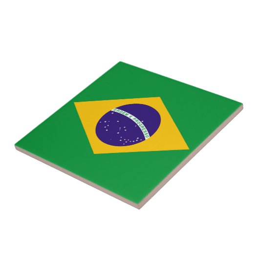 Braziliaanse vlag tegeltje (Zijkant)